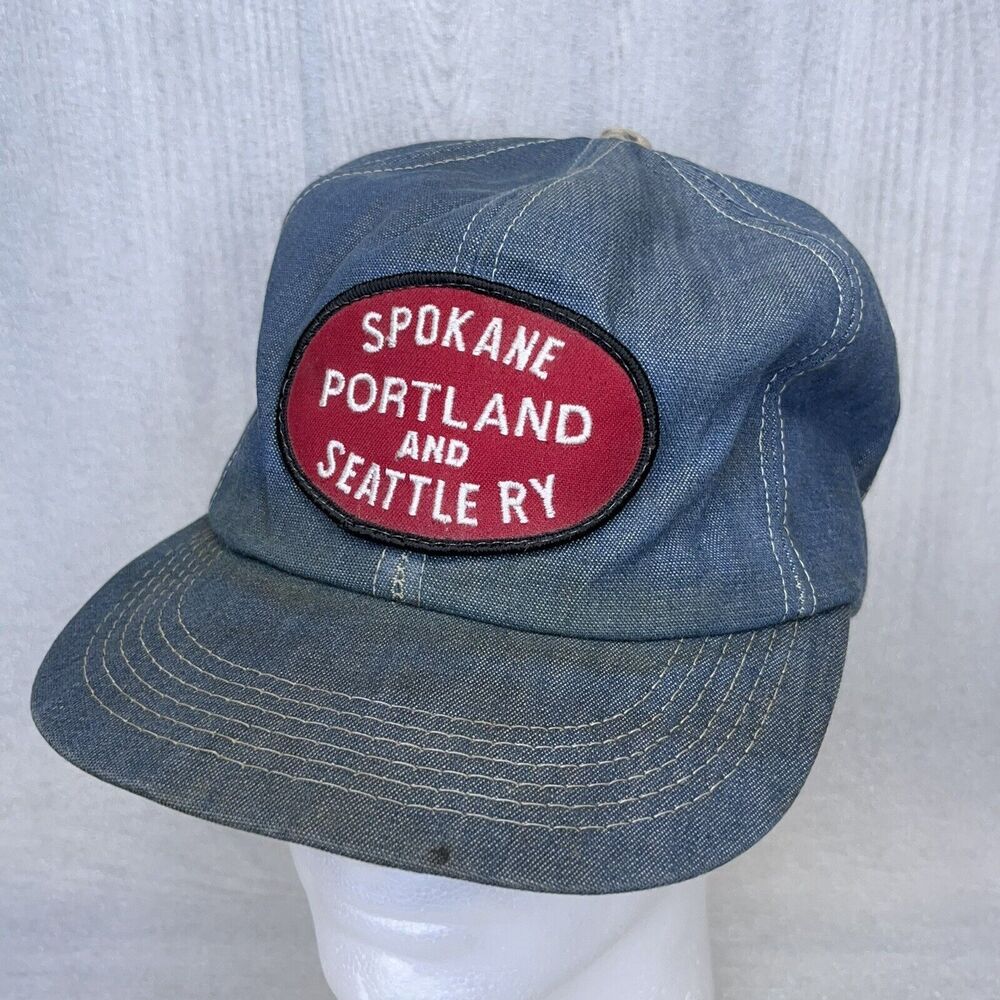 Vintage Spokane Portland and Seatle RY Hat Cap, K-Brand Worn Distressed Unique